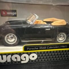 Porsche 356B Cabriolet 1961 Black 1:24