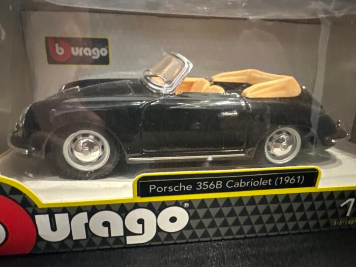 Porsche 356B Cabriolet 1961 Black 1:24
