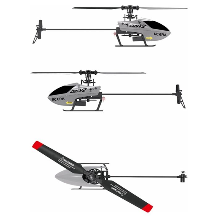 C129 V2 6-Axis Gyro 4 Channel Series Aerobatic Flight Altitude Hold Flybarless RC Helicopter RTF - Basic Remote Control with 2 Batteries Mode 1 (Right Hand Throttle) White - Image 8