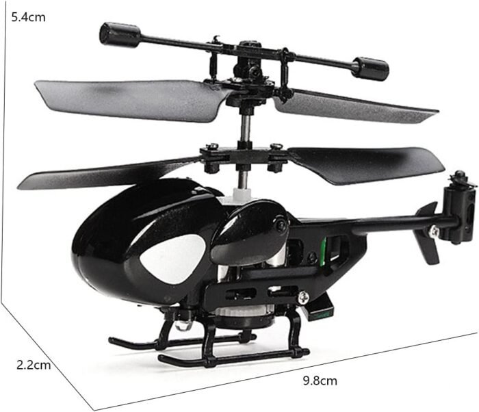 SHEMINI Mini Helicopter, QS5010, Rc Helicopters Toys for Kids & Adults, 3.5 Channel & Gyro Stabilizer, Indoor Toy for Beginners (Black) - Image 3