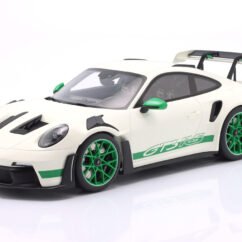 Porsche GT3 RS 911(992) White & Geen 1:12
