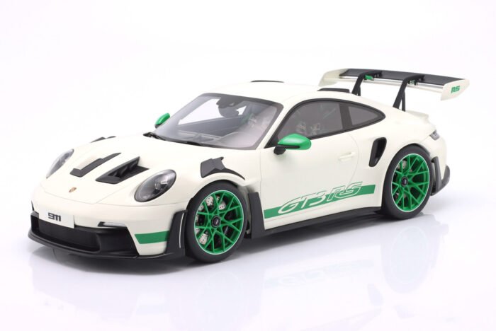 Porsche GT3 RS 911(992) White & Geen 1:12