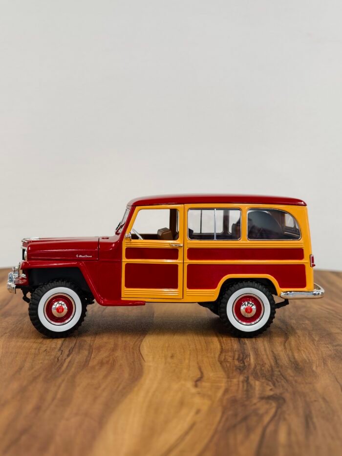 1955 Willys Jeep Station Wagon 1:18 Red - Image 3