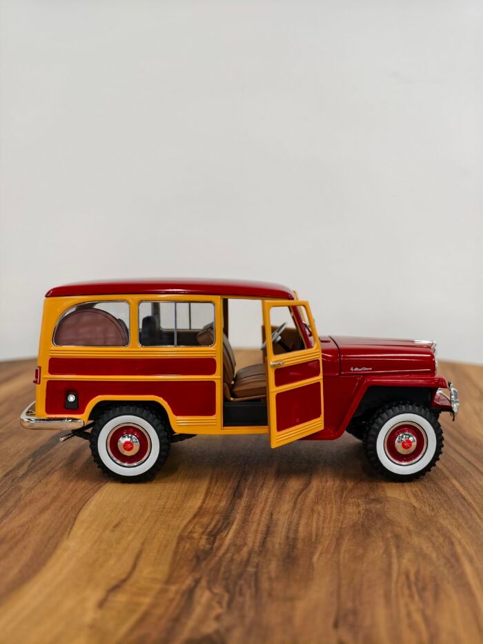 1955 Willys Jeep Station Wagon 1:18 Red - Image 6