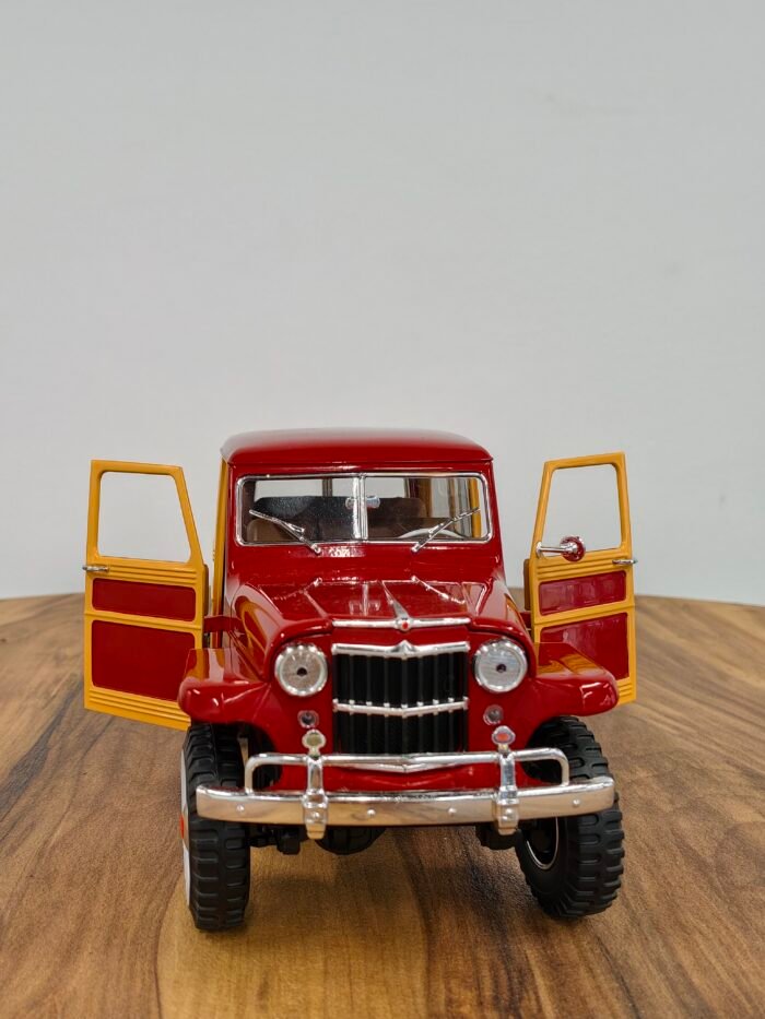 1955 Willys Jeep Station Wagon 1:18 Red - Image 9