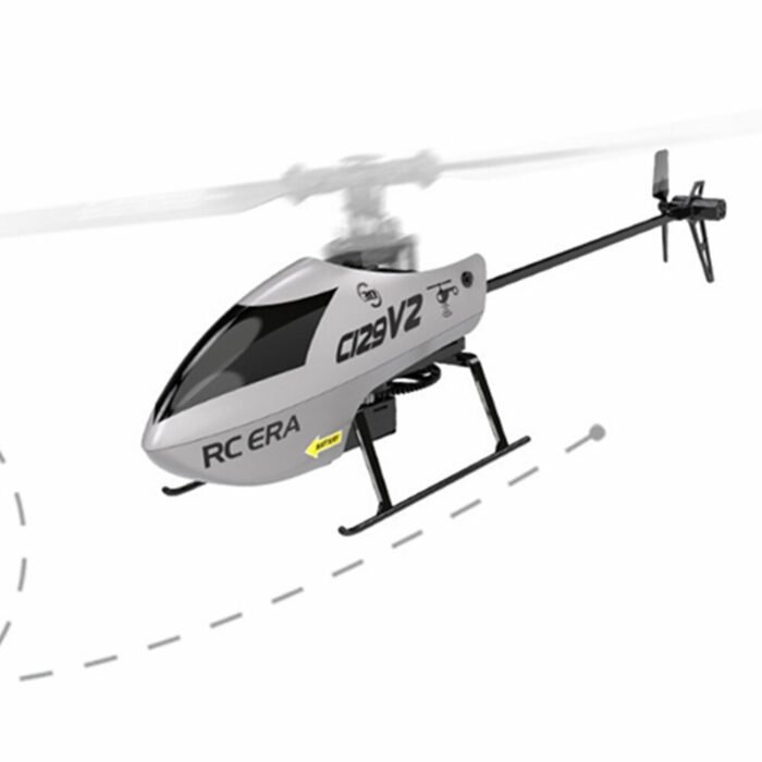 C129 V2 6-Axis Gyro 4 Channel Series Aerobatic Flight Altitude Hold Flybarless RC Helicopter RTF - Basic Remote Control with 2 Batteries Mode 1 (Right Hand Throttle) White - Image 9