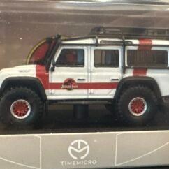 Limited Edition Land Rover Defender Jurassk Park Timemicro 1:64 White