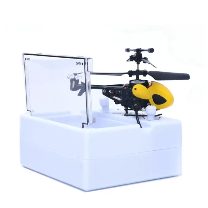 SHEMINI Mini Helicopter, QS5010, Rc Helicopters Toys for Kids & Adults, 3.5 Channel & Gyro Stabilizer, Indoor Toy for Beginners (Yellow) - Image 2