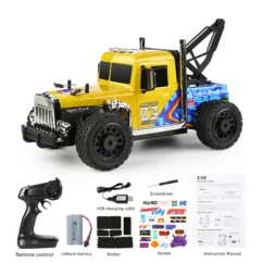 Hi Speed RC Big Wheel Drift Tow Truck 4X4 Proportional 2.4 Ghz NewFGeI 1:16