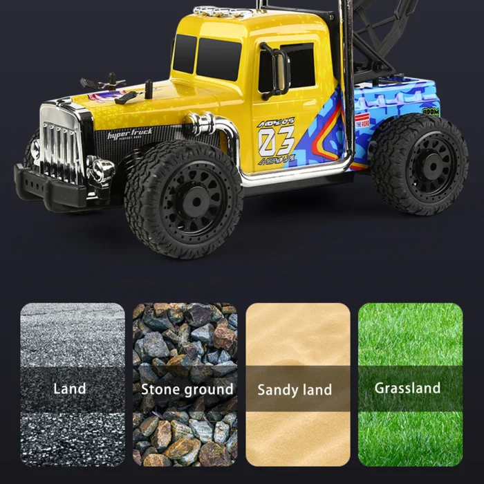 Hi Speed RC Big Wheel Drift Tow Truck 4X4 Proportional 2.4 Ghz NewFGeI 1:16 - Image 4