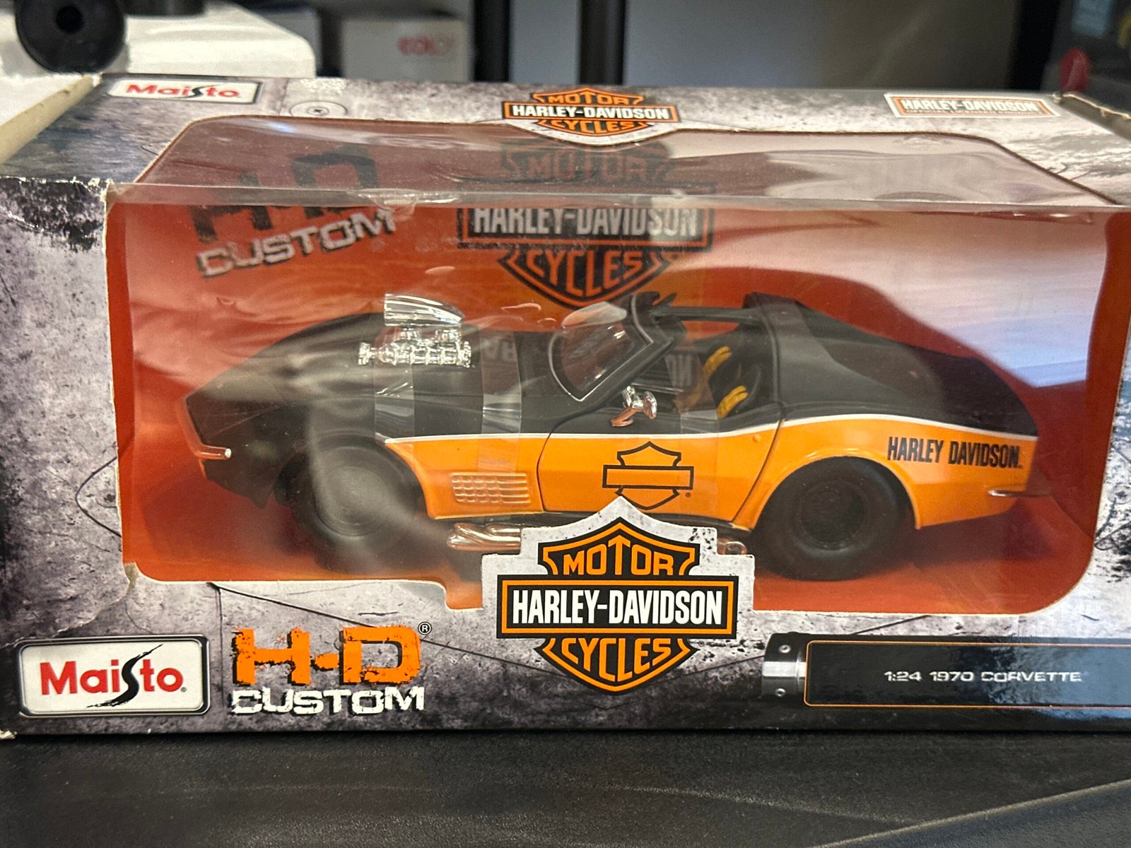 1970 Corvette Harley Davidson 1:24 Black & Orange