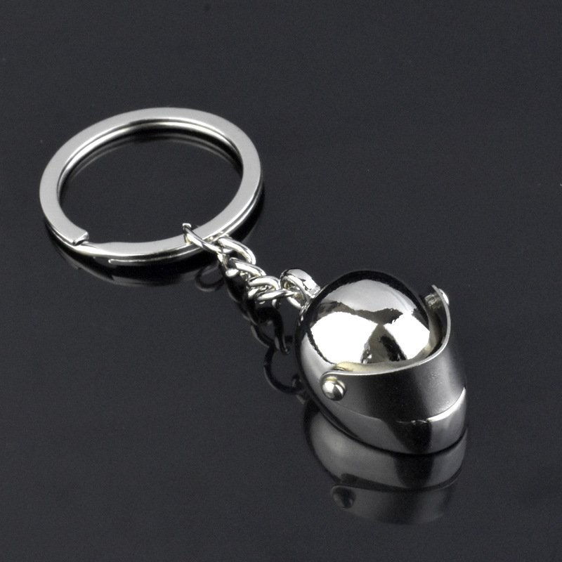 Metal Cartoon Motorcycle Helmet Keychain/helmet Key Chain - Image 5