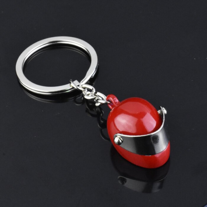 Metal Cartoon Motorcycle Helmet Keychain/helmet Key Chain - Image 4
