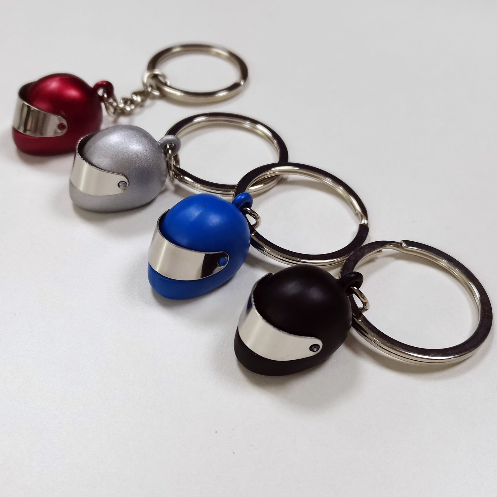 Metal Cartoon Motorcycle Helmet Keychain/helmet Key Chain - Image 3