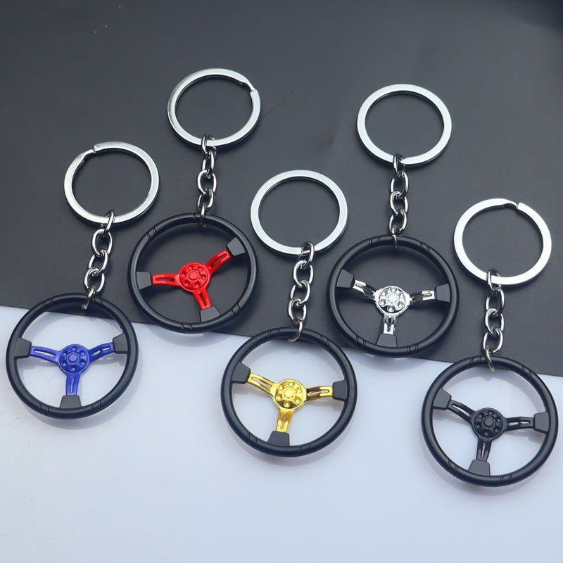 Key Chain Key Fob Car Steering Wheel Keychain Keyring Car Accessories