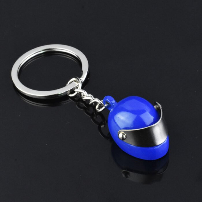 Metal Cartoon Motorcycle Helmet Keychain/helmet Key Chain - Image 2