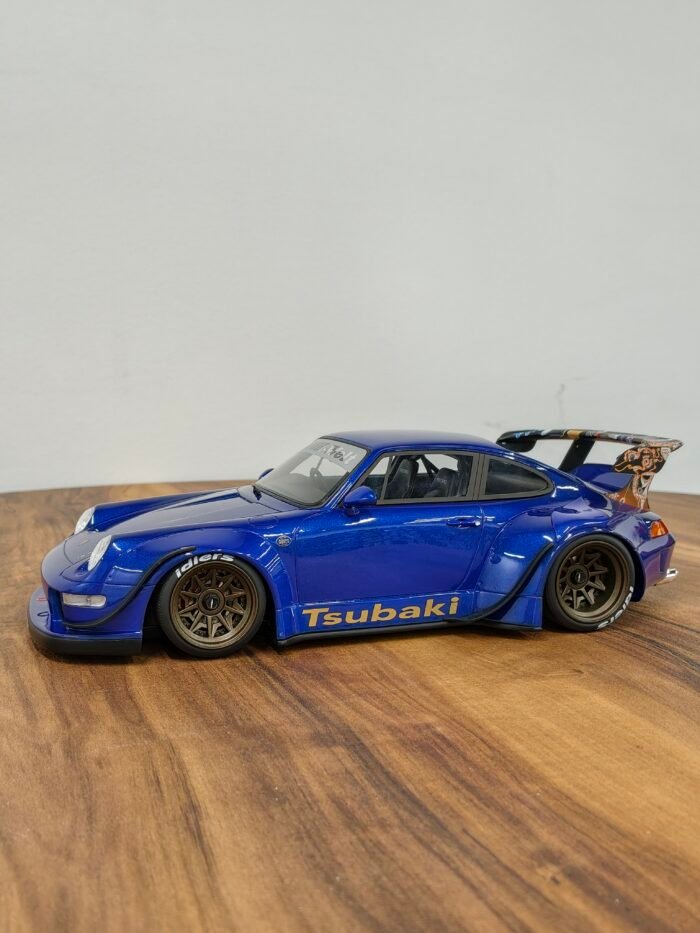 Porsche 911 993 RWB Body Kit Tsubaki 2019 Blue GT Spirit GT857 1:18 Rauh Welt - Image 4