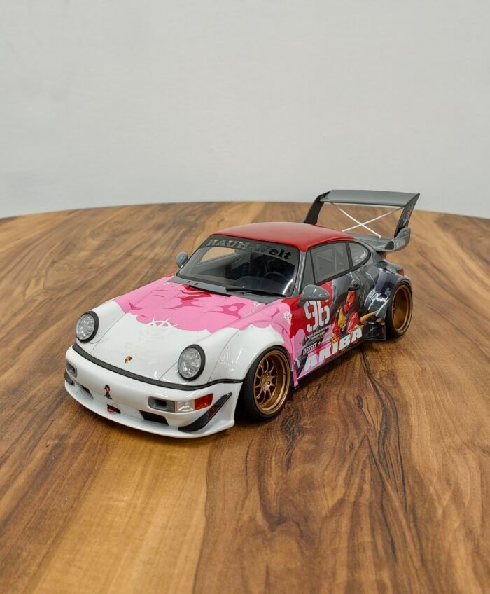 Porsche RAUH-WELT 1:18 Gray with Red & Pink