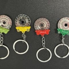 creative car modified brakes shape keychain men motorcycle key pendant brakes key ring disc brake pads key chain for Brembo