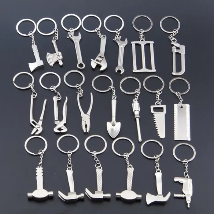 Mini Tool Keychain Set - 20 Models Metal Key Ring Attachments