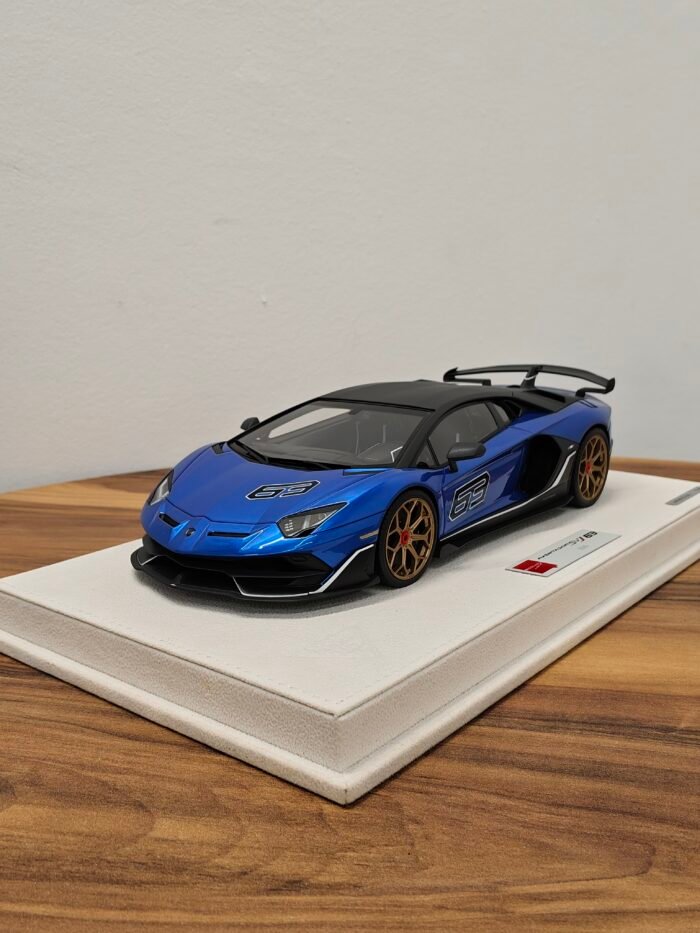 Lamborghini Aventador SVJ 63 2018 Blue Nethuns 1:18