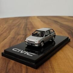 Honda Civic si 1984 White & Silver 1:64