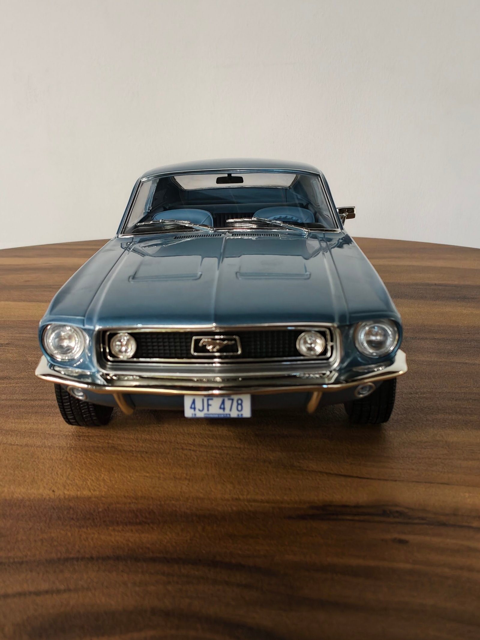 Ford Mustang Fastback GT 1968 ( Light Blue Metallic) Scale 1/12 - Image 5