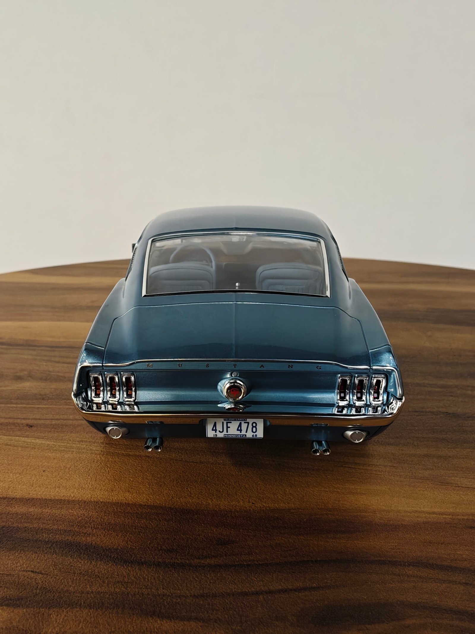 Ford Mustang Fastback GT 1968 ( Light Blue Metallic) Scale 1/12 - Image 6