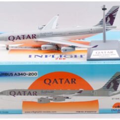 Qatar A340-200 w/stand A7-HHK 1:200 Scale Inflight IF342QT0124
