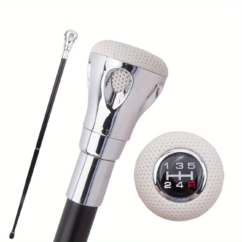 Walker Stick - Elegant Decorative Cane for Cosplay, Featuring a Stylish Design in White, Black, And Silvery, Measuring 92Cm, for Cosplay & Party