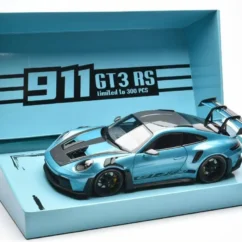 Porsche 911 (992) GT3 RS (Ipanema Metallic Blue) Diecast Car Model Exclusive Scale 1/18 Minichamps