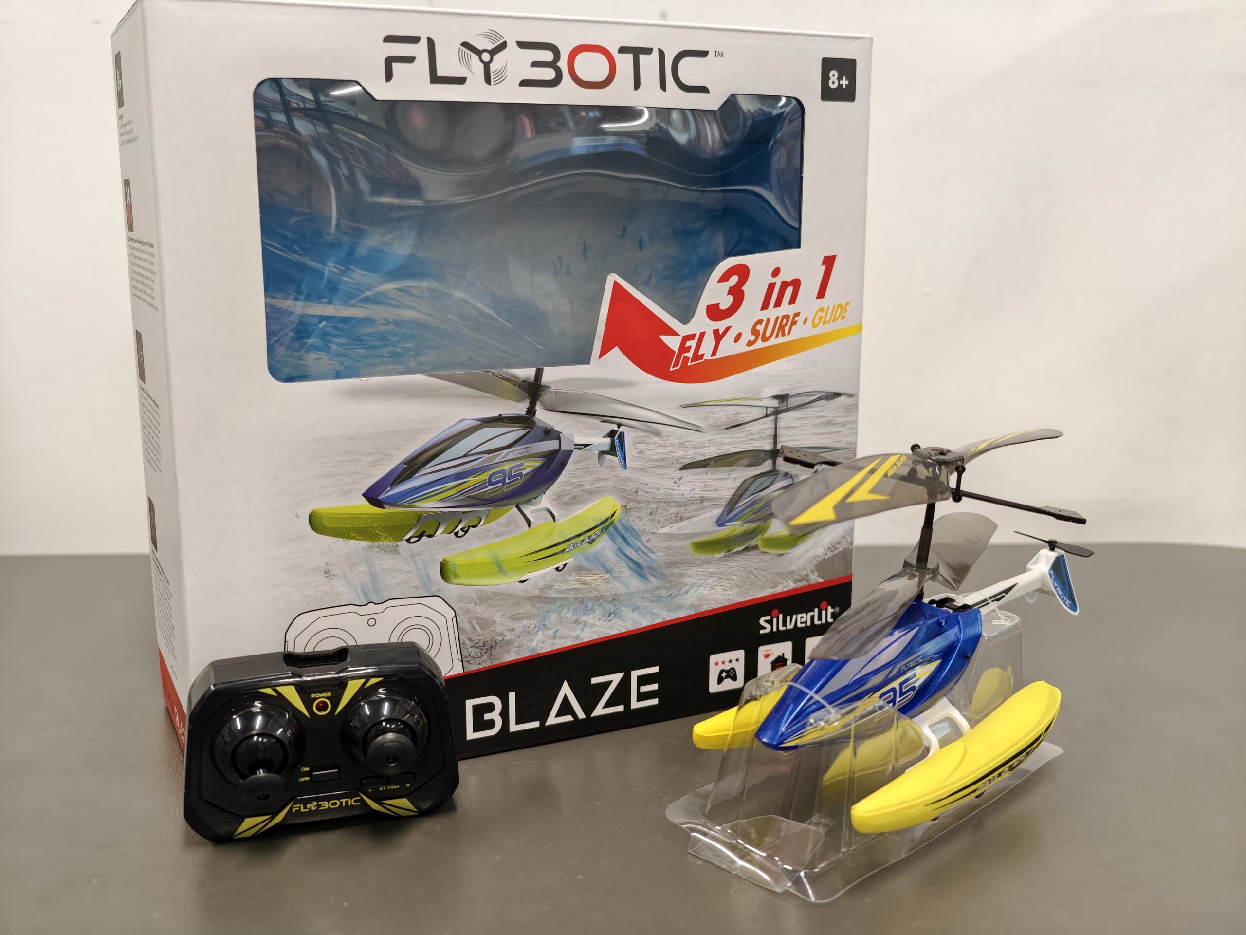 Aqua Blaze 3-in-1 RC Helicopter - Air Land Water Amphibious Drone with 2.4GHz Remote Aqua Blaze 3-in-1 RC Helicopter - Air Land Water Amphibious Drone with 2.4GHz Remote