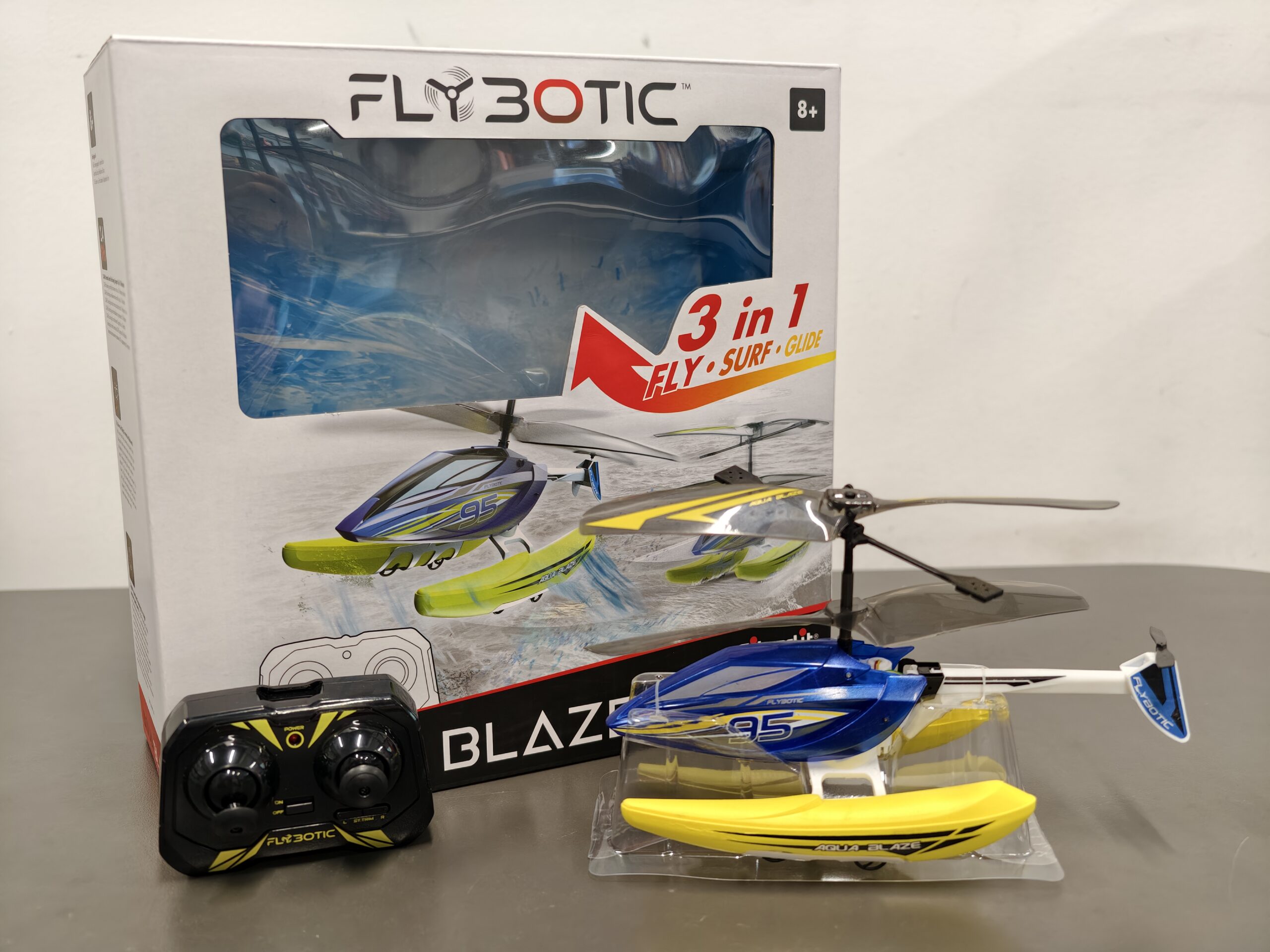Aqua Blaze 3-in-1 RC Helicopter - Air Land Water Amphibious Drone with 2.4GHz Remote Aqua Blaze 3-in-1 RC Helicopter - Air Land Water Amphibious Drone with 2.4GHz Remote - Image 2
